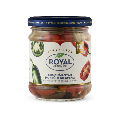 Royal mix zelených a červených papričiek jalapeňo 212 ml 
