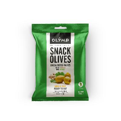 Olymp Snack zelené olivy so zázvorom a bylinkami