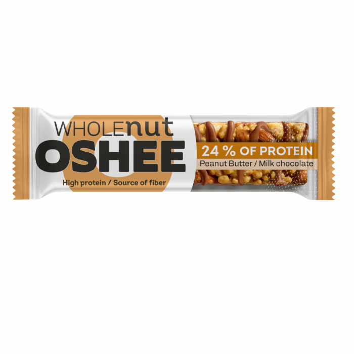 OSHEE WholeNuts Oriešková tyčinka arašidové maslo.